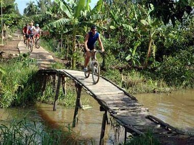 cycling in mekong delta trip