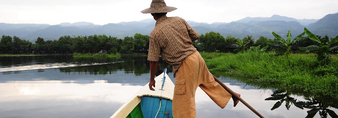Life on water ine lake Myanmar