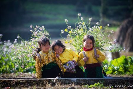 Vietnam-Hmong-children-in-spring